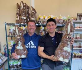 Dr. Greg Amante and owner of Warwick Chocolate Company Viktor Gelman. Photo provided.