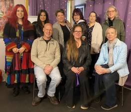 Beginning in the front row, from left to right, are: Gary Hunsberger, president of the Sugar Loaf Chamber of Commerce; Jessica Hengen, treasurer; and Sharon Soons, secretary; and in the back row, from left: Melissa Somma (Lightclub Curiosity Shoppe); Liz Hunsberger (White Rabbit Restorations), Kat Parrella (Merrily Paper and Rosner Soap); Denise Griggs (Practical Magick); Stephanie Miranda, Assistant Treasurer (Prezzies); and Joann Mannino (Sundog Stained Glass). Photo provided by the Sugar Loaf Chamber of Commerce.