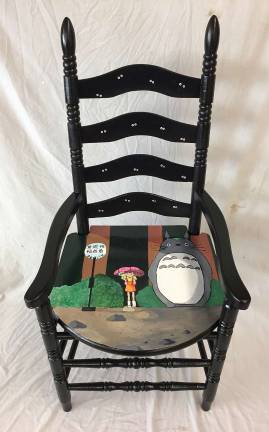 Sabina Vail painted this chair for "My Neighbor Totoro."