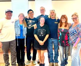 L to R: Kurk Koziel VP, Natalia Fisher - Treasurer, Euvin Webber - Board Trustee / Grant Specialist, Jonathan Sismey - Sponsorship Director, Kym Hirell, Board Trustee, Danny Hirrel - Dales Father), Jacqueline McAteer - Dales Mother, Judy Hirell - Dales Aunt.
