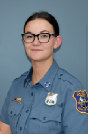 Warwick Police Officer Jordan Tetreault was hired as a part time police officer in 2021 and on July 1 of this year became a full time officer. Photos provided by the Town of Warwick Police Department.