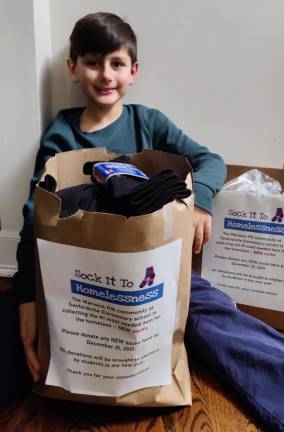 Sock It to Homelessness was invented by Kodey Bossio, fourth grader at Sanfordville Elementary School
