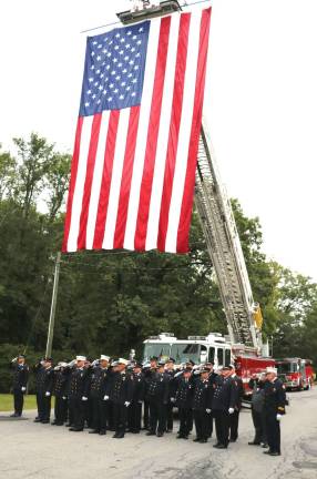On Tuesday evening, September 11. a well attended ceremony was held at Veterans' Memorial Park to remember 9-11 after seventeen years