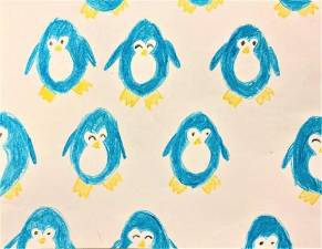 One of the top entries from last year: a penguin design by Esme G.