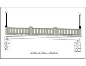 Drawing of what the new Bank St. Bridge will look like.