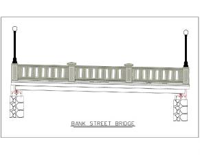 Drawing of what the new Bank St. Bridge will look like.