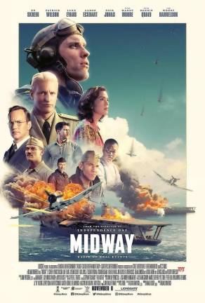 Orange County will host a free showing for veterans of the new, highly acclaimed movie “Midway” at 12:45 p.m. and 3:45 p.m. on Tuesday, Nov. 12, at Flagship Premium Cinemas in Monroe, located at 34 Millpond Parkway.