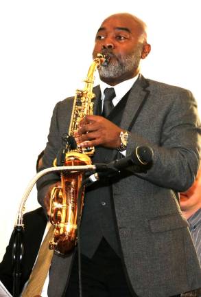 A highlight of the annual event was a music selection by saxophonist Tony Smith.