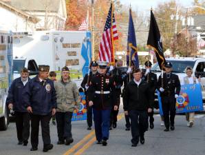 On Thursday, Nov. 11, a parade down Main Street culminating in ceremonies at Veterans Memorial Park began at the 11th hour of the 11th day of the 11th month, the official time of the World War I Armistice. Photos by Roger Gavan.