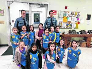 Scouts visit the Warwick PD