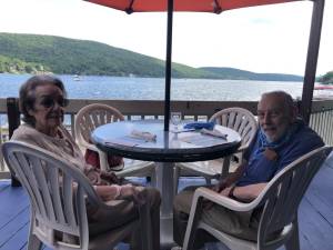 Maryland and Jack Smith celebrate their 65th wedding anniversary at The Breezy in Greenwood Lake, N.Y.