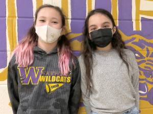 Laura Edwards and Sammie Corcoran are the writers, editors, publishers, comedians and social commentators of the satirical school newspaper called The Scoop. Photo provided by Warwick Valley School District.
