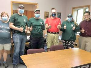 Members of Warwick EMS excited to enjoy a delicious buffet. Provided photo.