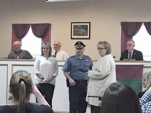 Lt. John Rader was sworn in as Warwick police chief.