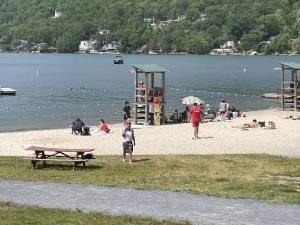 Greenwood Lake. Waterfront Beach now open for the season