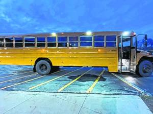 During the meet, school board members took a ride in an electric bus to get the feel of it.