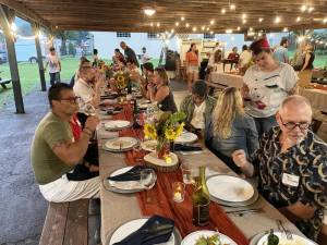 The Farm to Table setup under the Elks Pavilion in Greenwood Lake last Friday evening, Sept. 8. Photos by Peter Lyons Hall.
