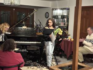 Lylah Colon of Warwick performs at Dessert Café.
