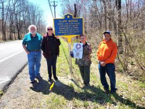 The Greenwood Lake Historical Society celebrate dedication of historical marker honoring John Clark.