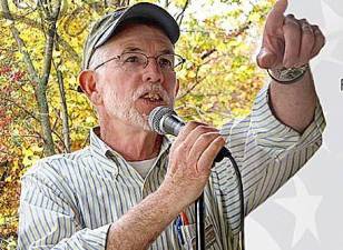 Michael Sweeton at one of the annual picnics held each summer for the town’s senior citizens. File photo