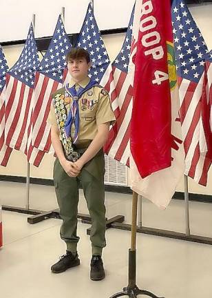 Joe Melillo at his Eagle Scout ceremony