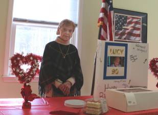 Lucy Fischetti at her 90th birthday celebration at Warwick Valley Seniors Club