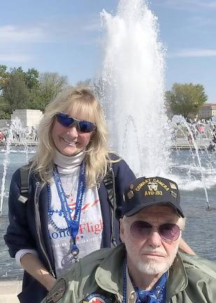 Guardian Mary Francht with veteran Ed Bailey.