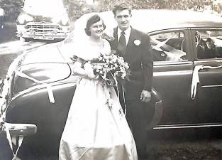 Doris aad Stanley Gurda were married at St. Stephen’s Church in Warwick on Oct. 1, 1950. Provided photos.