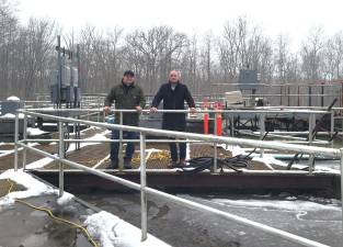 DPW Deputy Commissioner Matt Mcpherson (left) and Warwick Town Supervisor Jesse Dwyer.