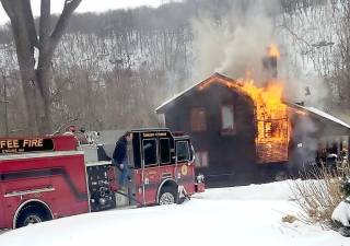 On Saturday, Feb. 13, the home of Style Counsel owners Tim Mullally and Bob Maxwell in Vernon, New Jersey, caught fire and was destroyed. Provided photo.