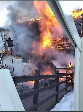 This is the rear of the house on Darin Road. The fire was contained by 11:25 a.m. Friday morning although the cause remains under investigation by the Orange County Fire Investigators’ Office. Firefighters did rescue the family cat and dog.