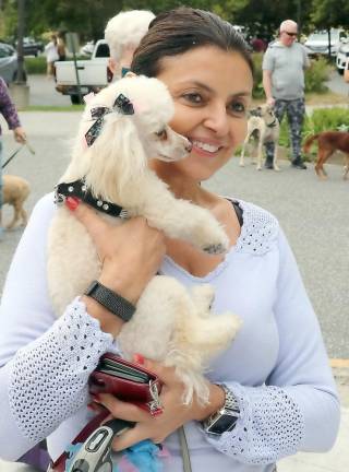 Anita Volpe brought her Toy Poodle named Sabiha, a Maltese word meaning “Beautiful.”