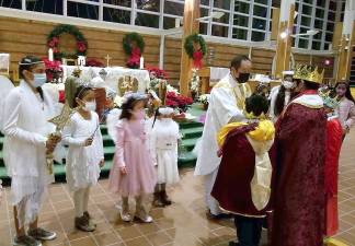 Father Santiago gave the children a special blessing