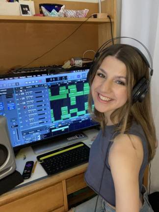 “After using GarageBand since 6th grade to record my songs, about two years ago my dad and I realized we should get serious and research music equipment,” Grace Urchuk said “So we made a home studio that I was able to take to my dorm.”