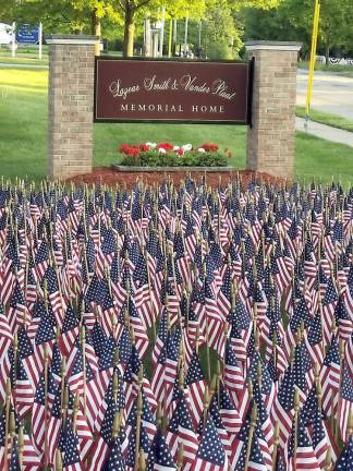 There are 1,826 flags, each one for a fallen veteran in the community, to honor them for their service and sacrifice.