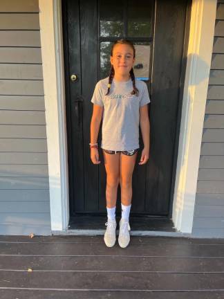 Nyah J. Knieriemen started 5th grade last week. Photo provided.