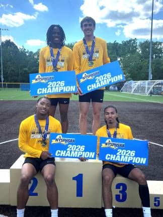 4x1 State Champions: Top L-R: Logan Conley and Luke Beattie. Bottom L-R: Quenten Liciaga and Isaiah Gonzalez.