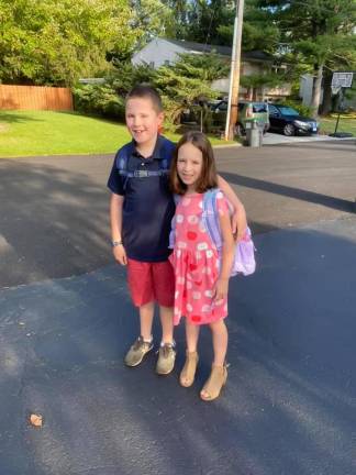 Aidan and Fiona, 4th and 2nd grade at Sanfordville Elementary.
