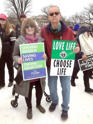 Among those who traveled to Washington, D.C., by car were Warwick residents Miriam and Glenn Muse.