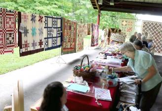 The first Warwick Valley Quilters’ Guild “Airing of the Quilts” was held in the Pavilion at Veterans Memorial Park. Photos by Roger Gavan.