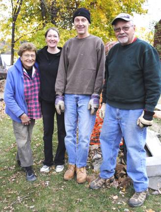 Provided photoMembers of the archeological dig team of volunteers. From left, Dot Zwerin, Vicki Braidotti, Jim Cline and Mike Mohyla.
