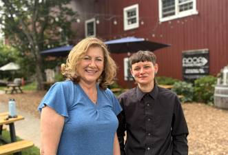 Christiane O’Banion (L) and Bam Bowen, the 2026 AOOA Farm Artists in Residence.