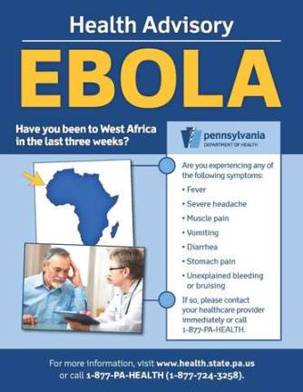 Posters like this one, issued by the Pennsylvania Department of Health, are being put up in hospitals all around the country.
