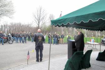 The Orange County American Legion Riders and Hudson Valley Veterans Task Force teamed up Easter weekend for a blessing of the bikes and ride at the Orange County Veterans Cemetery in Goshen.
