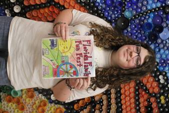 Pippa Carey with her winning cover