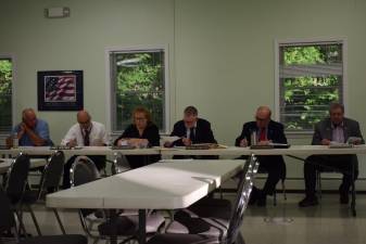 Warwick Town Board at work at their June 23 meeting.