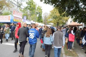 View of South Street and food vendors looking toward the downtown area of the Village of Warwick during an Applefest from yesteryears. File photo by Roger Gavan