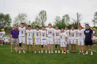 The Warwick boys lacrosse team.
