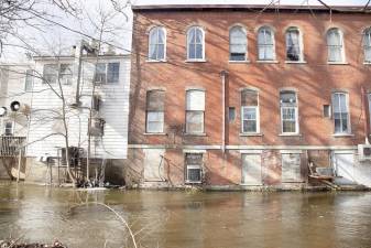 Warwick. Flooding threaten downtown business district