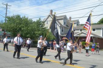 Leading the parade was the Greenwood Lake American Legion Post 1443 Color Guard.